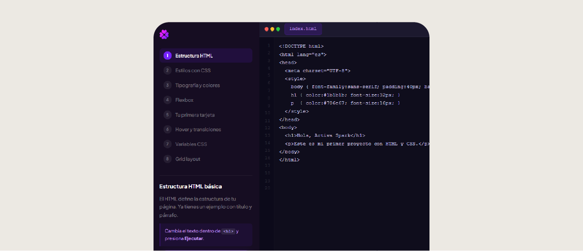 Editor de código integrado